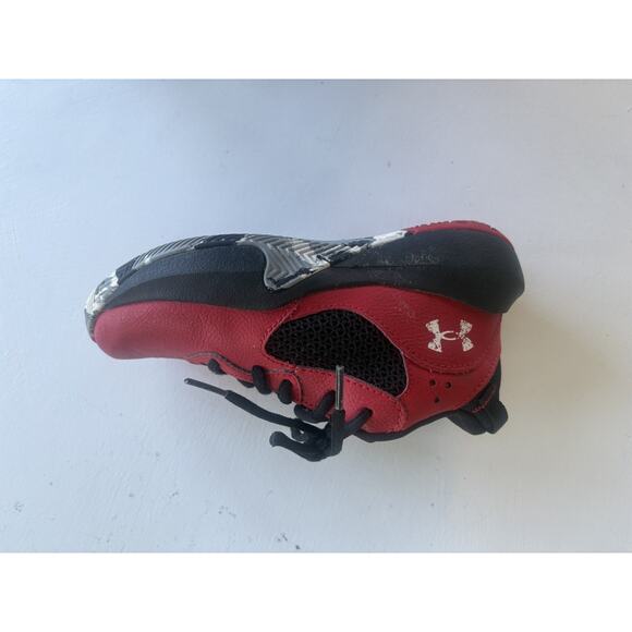 Under Armour Boys Lockdown 6 3025618-600 Red Basketball Shoes Sneakers 13.5K - Picture 5 of 7